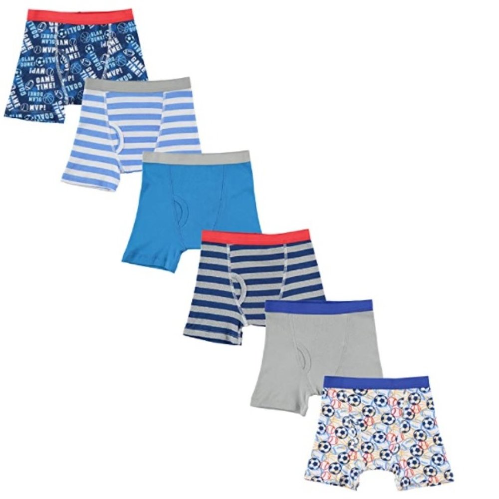 Boys Ten28 by Handicraft 6 pairs Boxer Briefs SPORTS BALLS Size 4/6 6/8 8/10 NIP